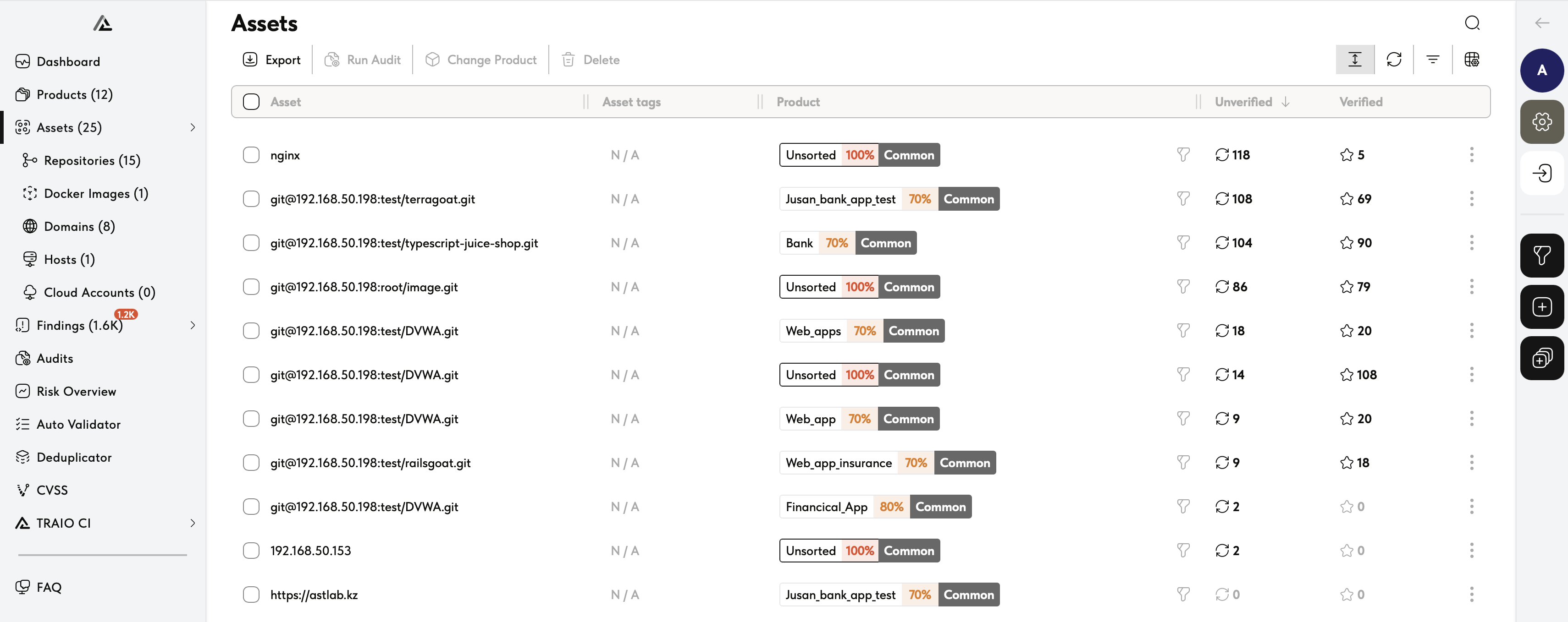 TRAIO Assets — repositories, docker images, domains